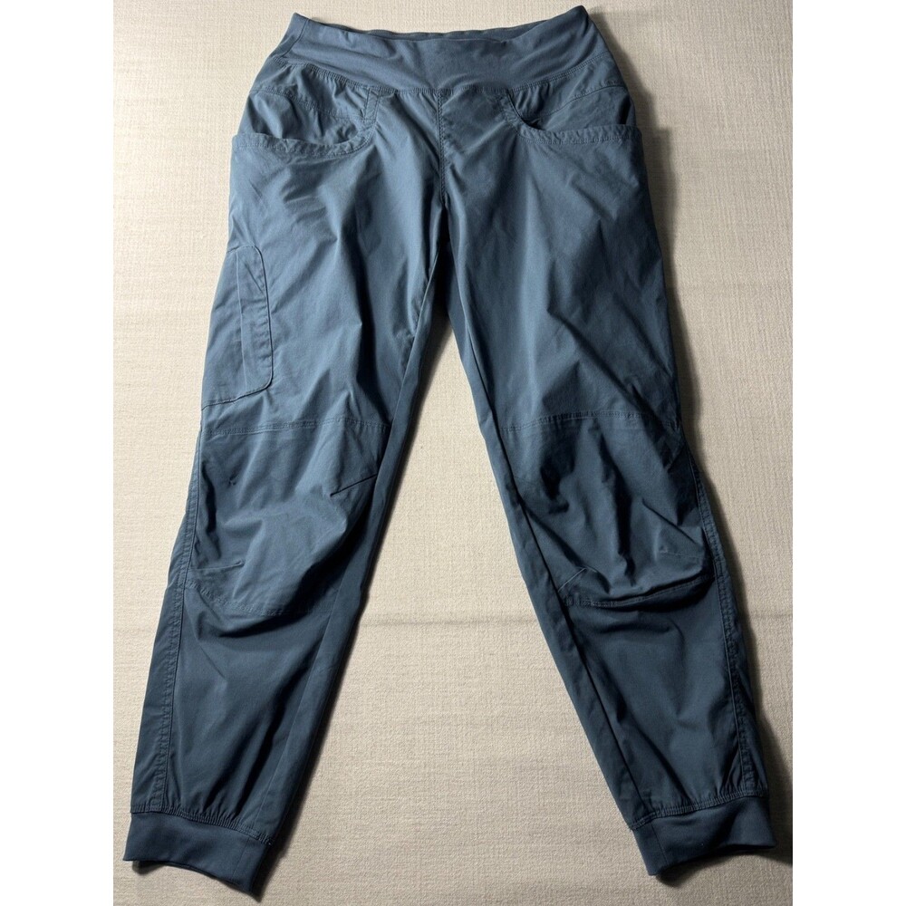 Prana Women's Pull On Kanab Pants Teal Large Mid Rise Stretch Hiking Comfort
